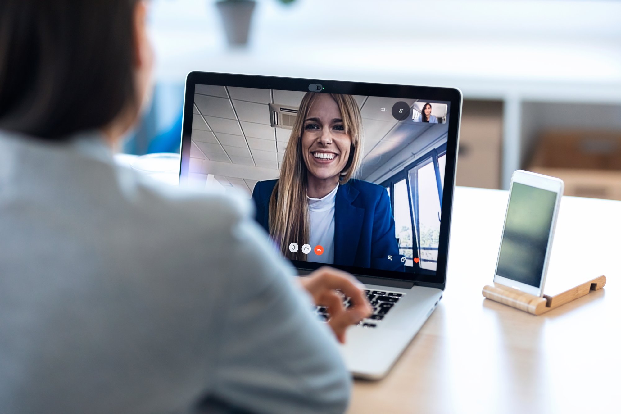 Female speaking on video call